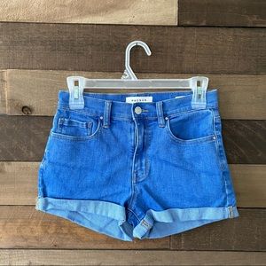 Pacsun Womens' The Shortie Blue Denim Jean Cuffed Shorts